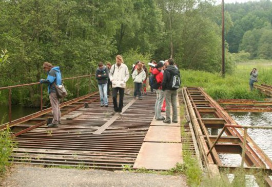 most na signální trati přes řeku Ohři